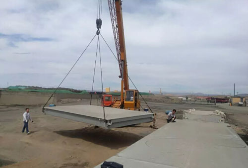 SCS100噸地磅吊車(chē)安裝